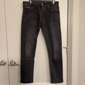 American Eagle Slim Selvedge Jean, 32x30, Black